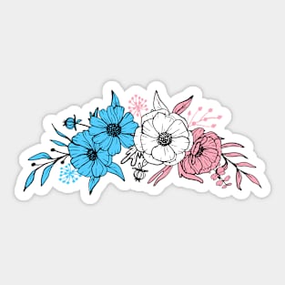 Transgender Flowers Sticker